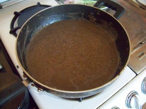 Sautéed and puréed fresh mushrooms