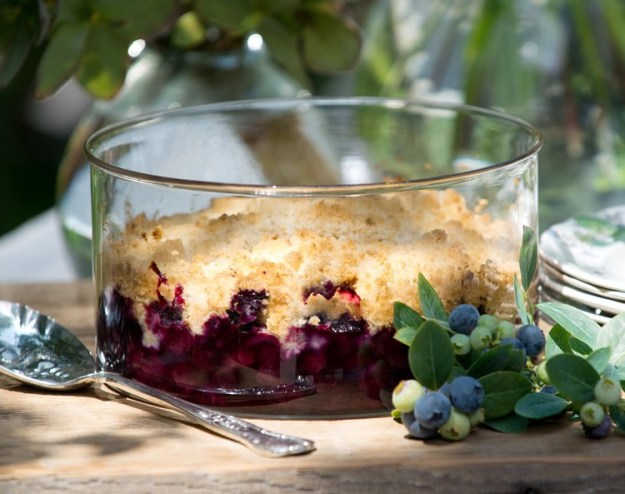 Blueberry Crisp with Almond Streusel. (photo by Renée Anjanette, courtesy Gwen Rogers)