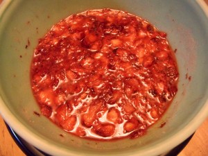 Berries and sugar, all mashed up.